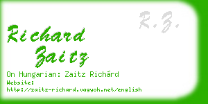 richard zaitz business card